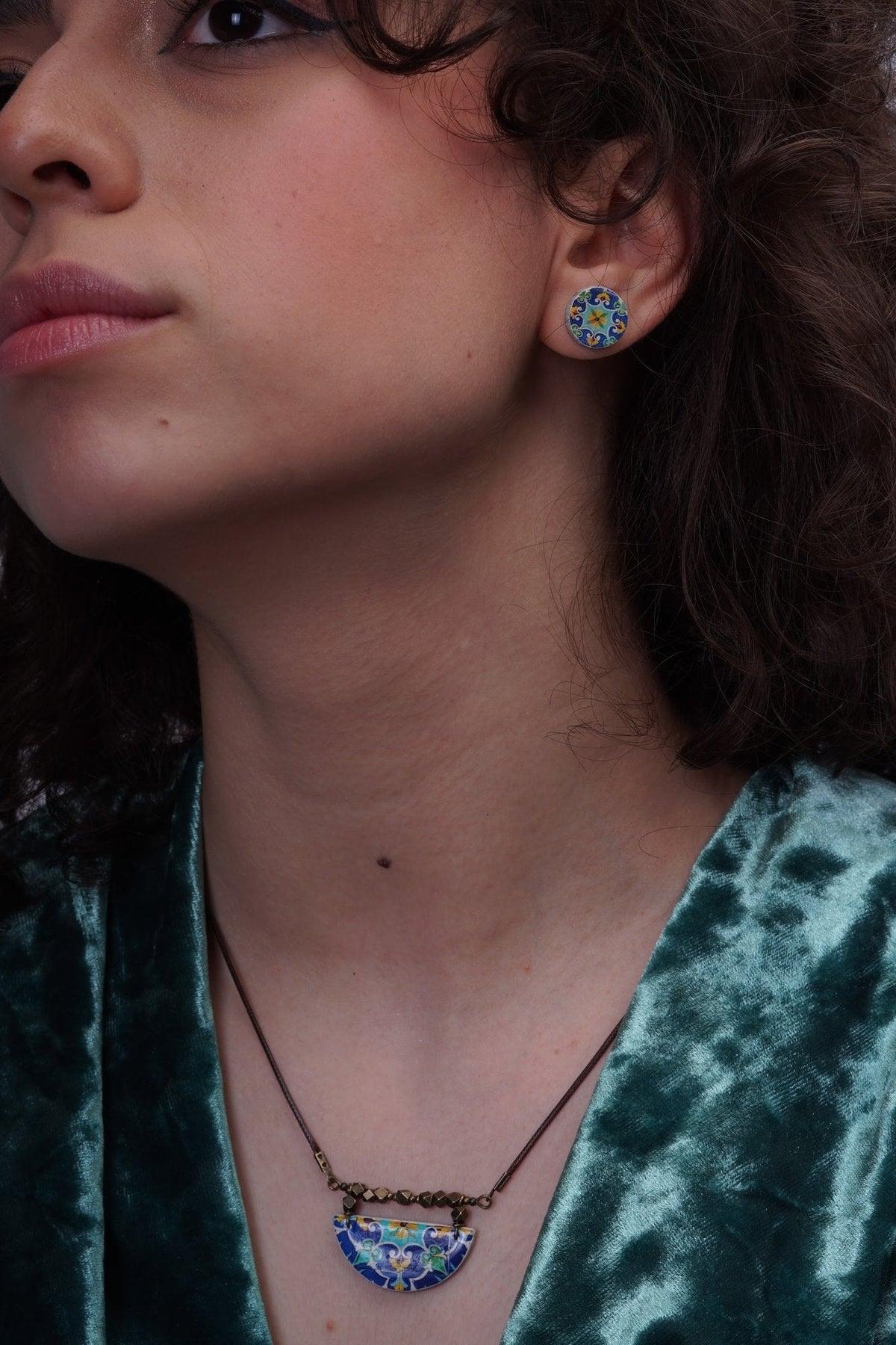 Papital Gallery tile stud earrings