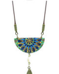 Casablanca – Semicircle Tile Necklace – handmade Persian tile jewellery, photo 1