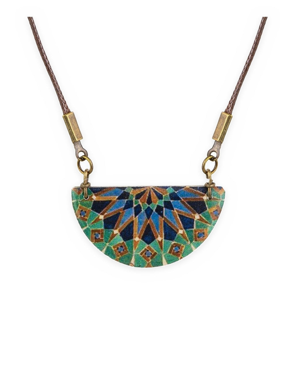 Casablanca – Semicircle Tile Necklace – handmade Persian tile jewellery, photo 2