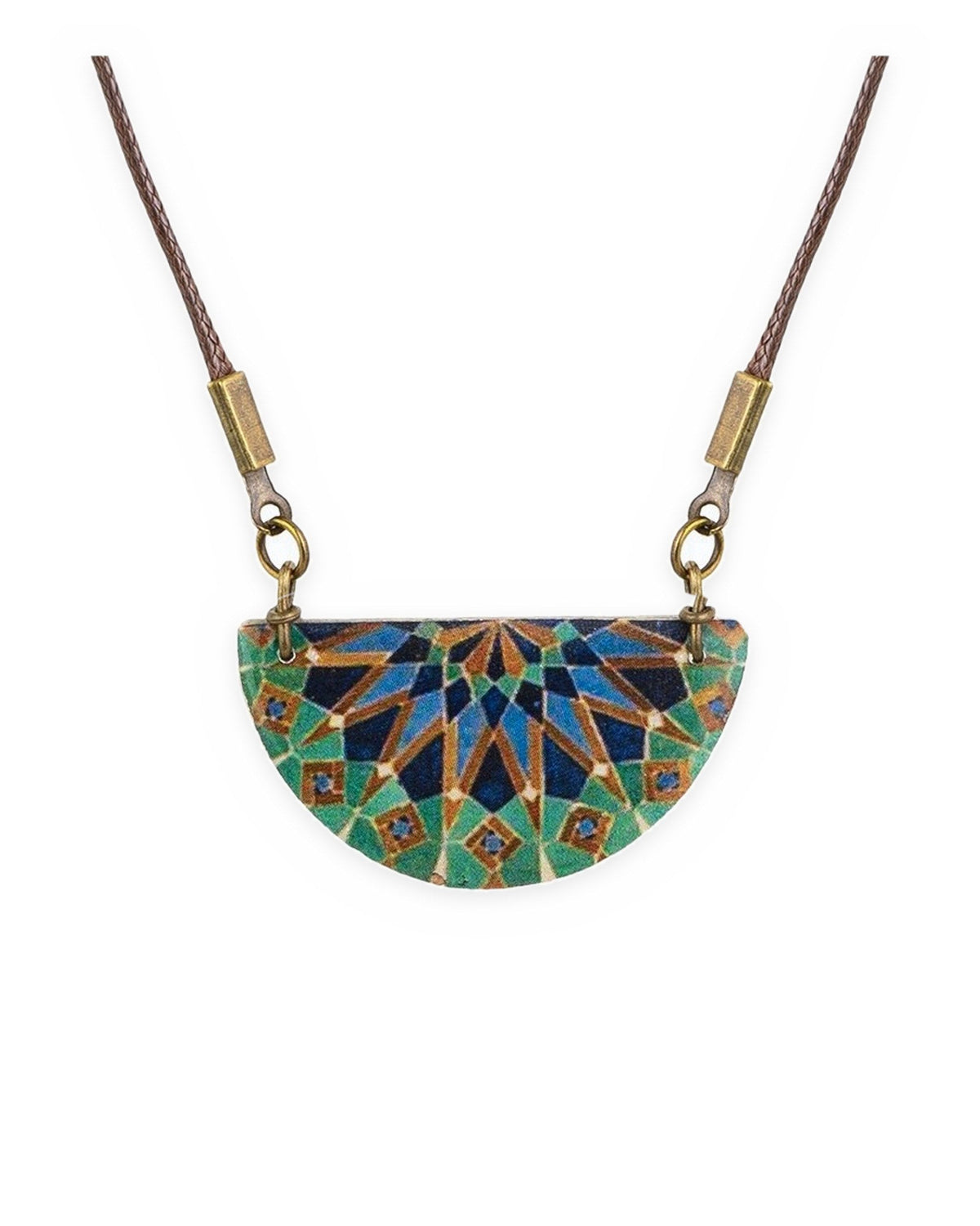 Casablanca – Semicircle Tile Necklace – handmade Persian tile jewellery, photo 2