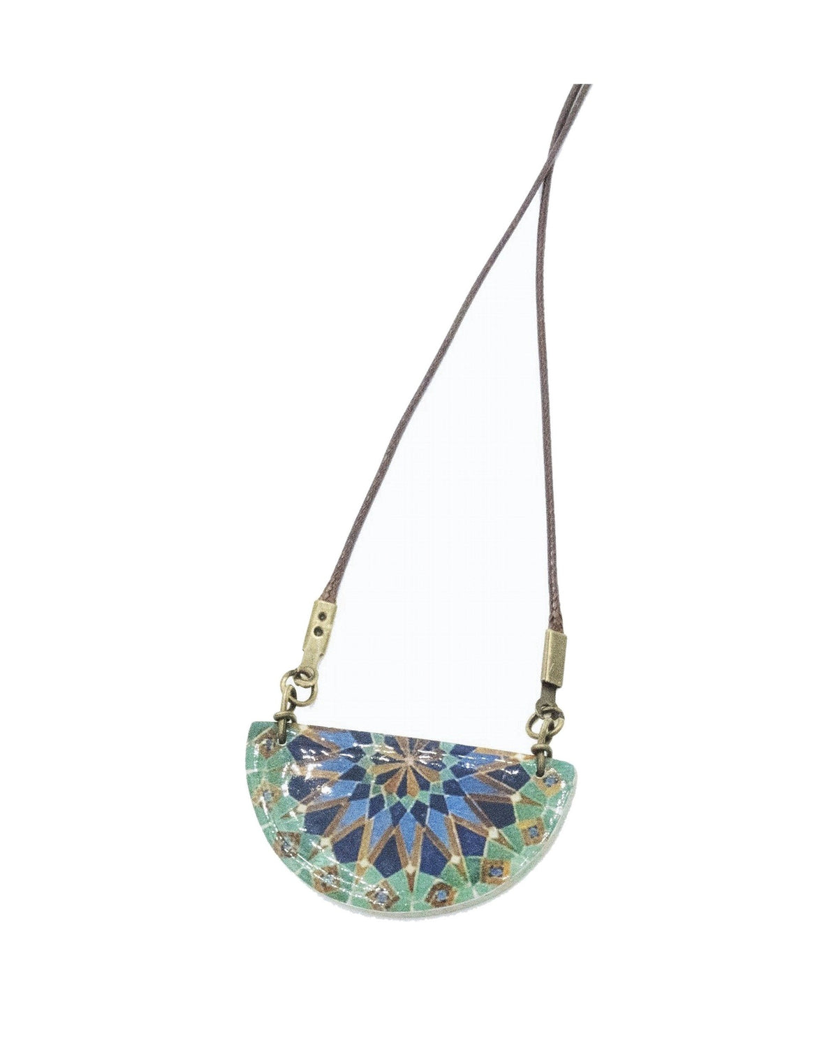 Casablanca – Semicircle Tile Necklace – handmade Persian tile jewellery, photo 5