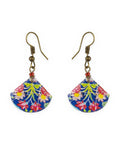 Golestan – Fan Tile Earrings – handmade Persian tile jewellery, photo 1