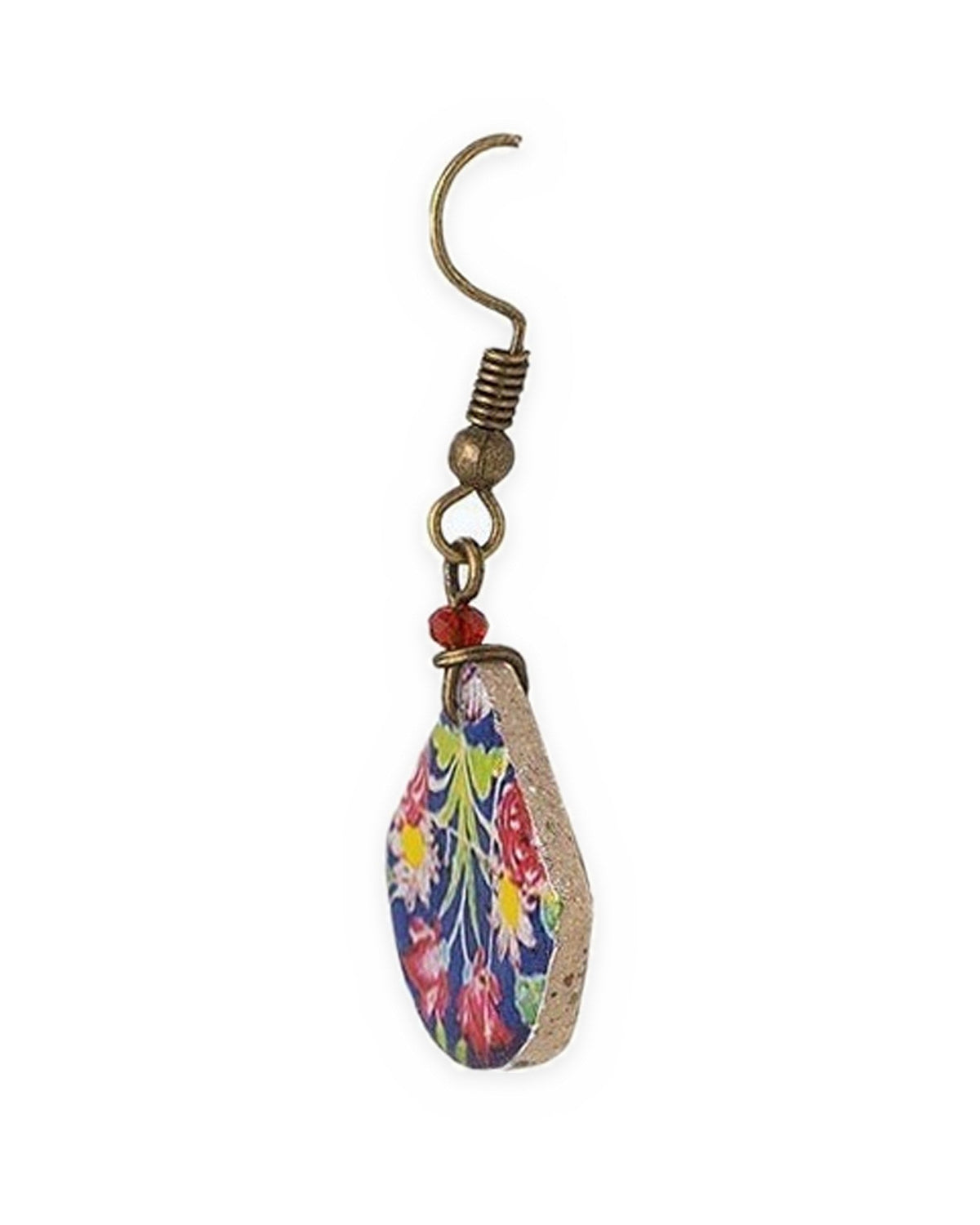 Golestan – Fan Tile Earrings – handmade Persian tile jewellery, photo 3