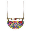 Golestan – Semicircle Tile Necklace – handmade Persian tile jewellery, photo 1