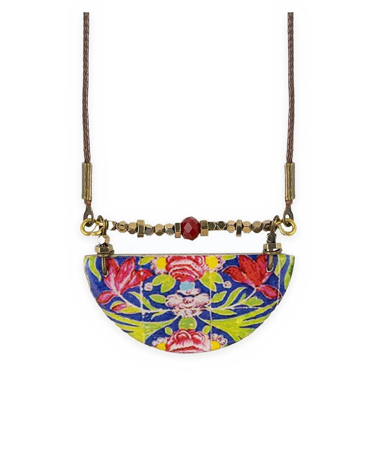 Golestan Gift Set – Semicircle Tile Necklace & Fan Tile Earrings – handmade Persian tile jewellery, photo 3