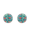 Mahi – Round Tile Stud Earrings – handmade Persian tile jewellery, photo 1