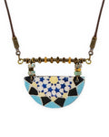 Moaragh – Semicircle Tile Necklace – handmade Persian tile jewellery, photo 1