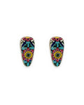 Nastaran – Shield Tile Stud Earrings – handmade Persian tile jewellery, photo 1