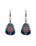 Nastaran – Rounded Triangle Tile Earrings – handmade Persian tile jewellery, photo 1