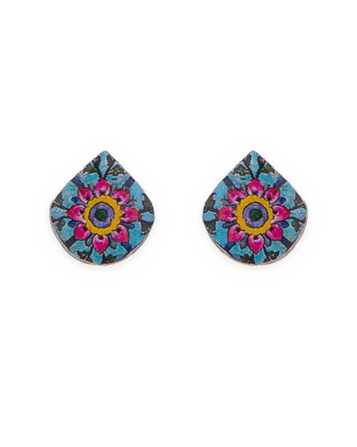 Nastaran – Dome Tile Stud Earrings – handmade Persian tile jewellery, photo 1