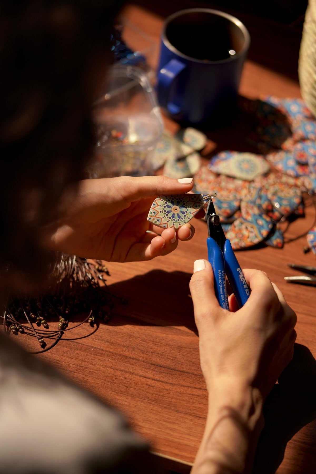 Artisan hands in the Tehran workshop