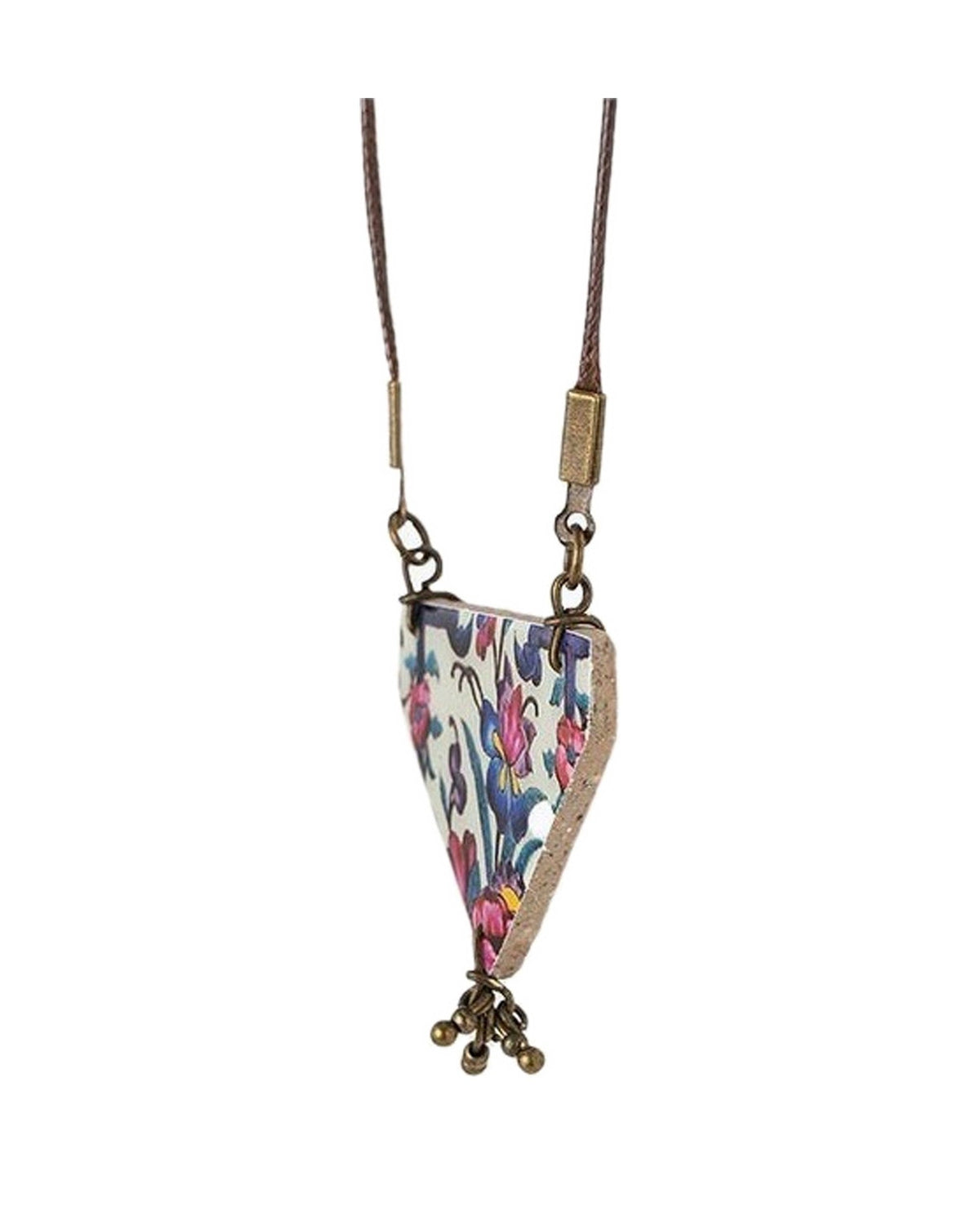 Qonche – Triangular Tile Necklace – handmade Persian tile jewellery, photo 3
