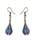 Shamseh – Teardrop Tile Earrings – handmade Persian tile jewellery, photo 1