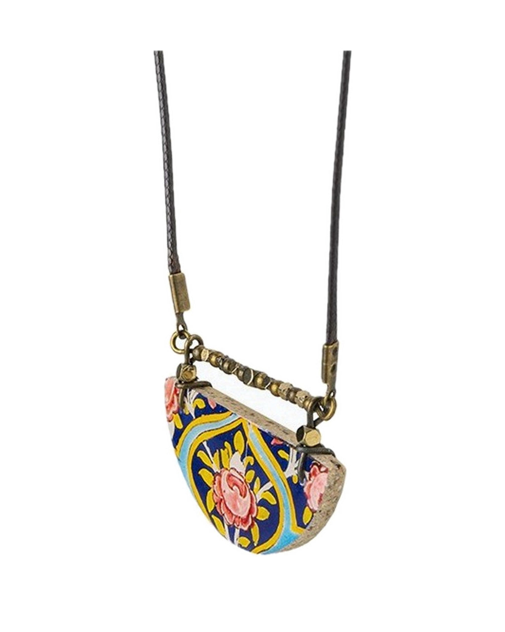Shiraz – Semicircle Tile Necklace – handmade Persian tile jewellery, photo 2