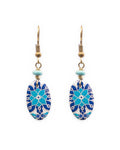 Taranom – Oval Tile Earrings – handmade Persian tile jewellery, photo 1