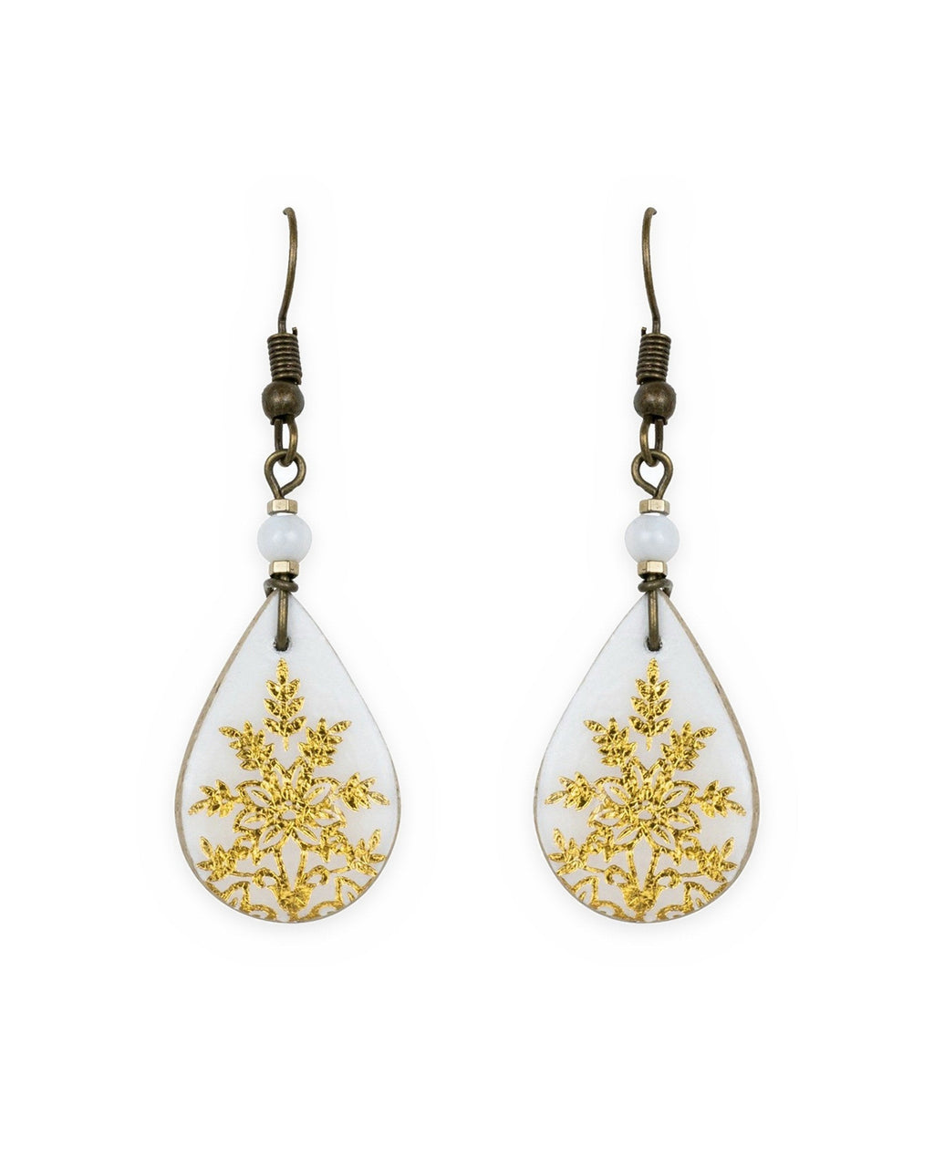 Zarrin – Teardrop Tile Earrings – handmade Persian tile jewellery, photo 1
