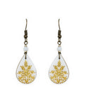Zarrin – Teardrop Tile Earrings – handmade Persian tile jewellery, photo 1