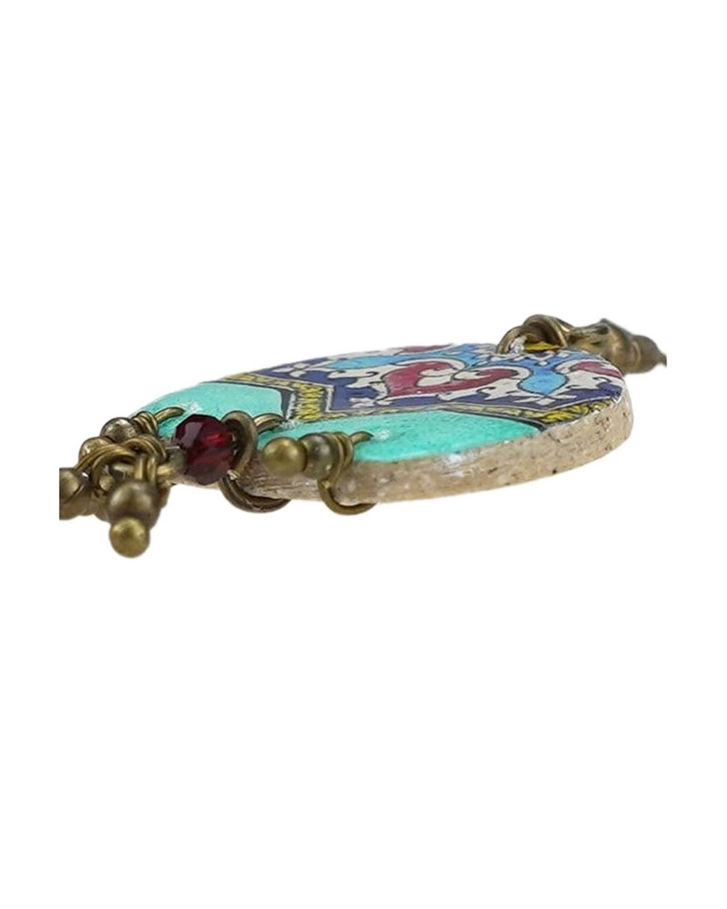 Zomorrod – Arch Tile Earrings – handmade Persian tile jewellery, photo 2