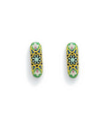 Zomorrod – Oblong Tile Stud Earrings – handmade Persian tile jewellery, photo 1