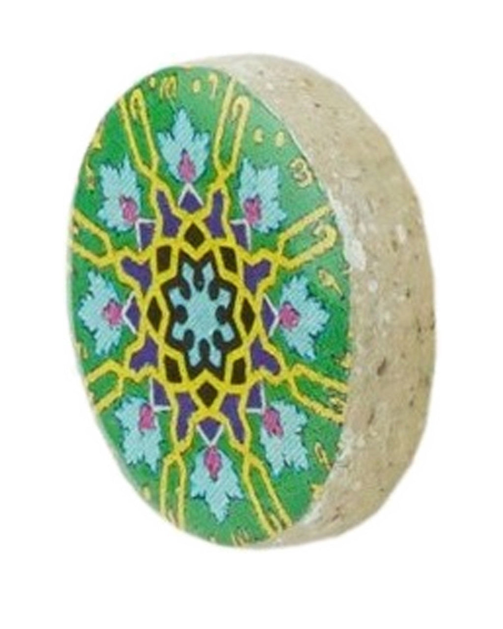 Zomorrod – Round Tile Stud Earrings – handmade Persian tile jewellery, photo 4