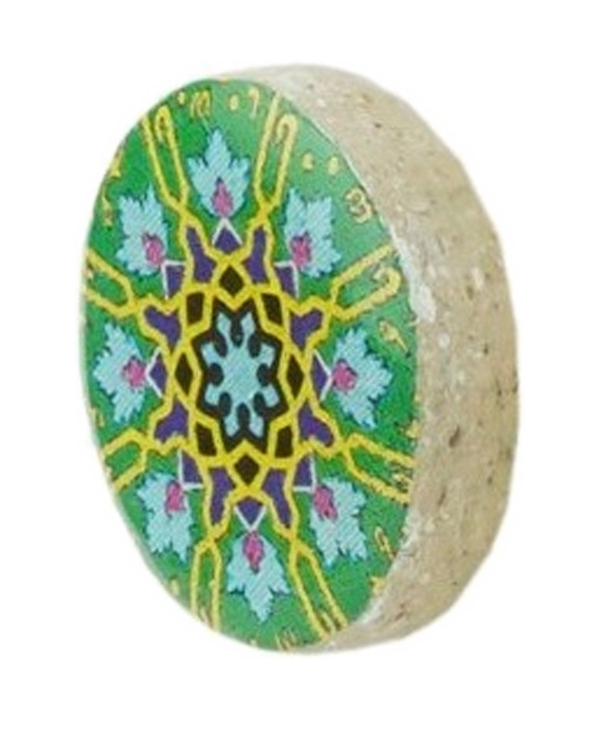 Zomorrod – Round Tile Stud Earrings – handmade Persian tile jewellery, photo 4